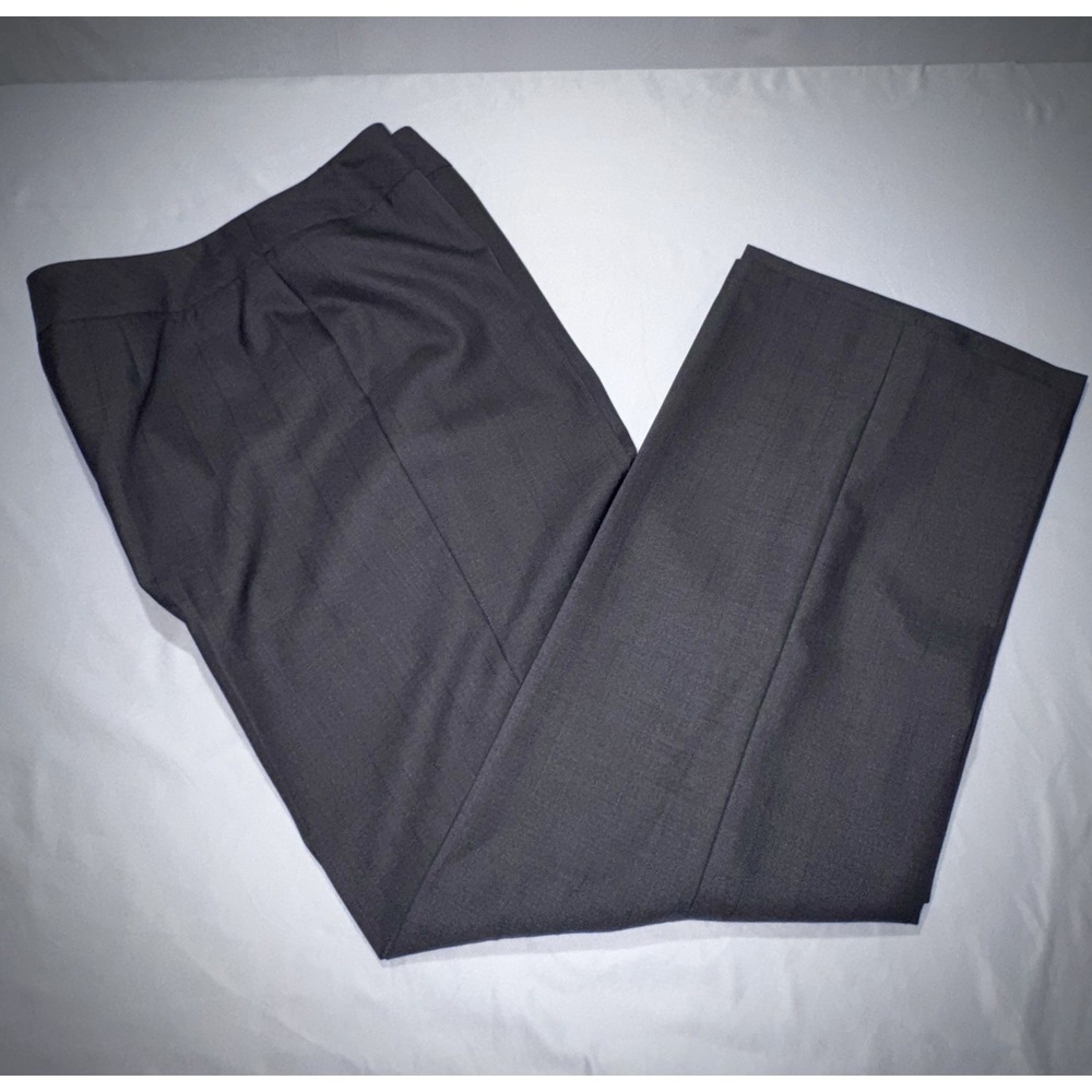 Jones Wear Petite Pants Mid Rise SHARKFIN Dark Grey Pink Pinstripe Size 10P NWT
